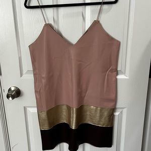 Zara pink faux leather dress